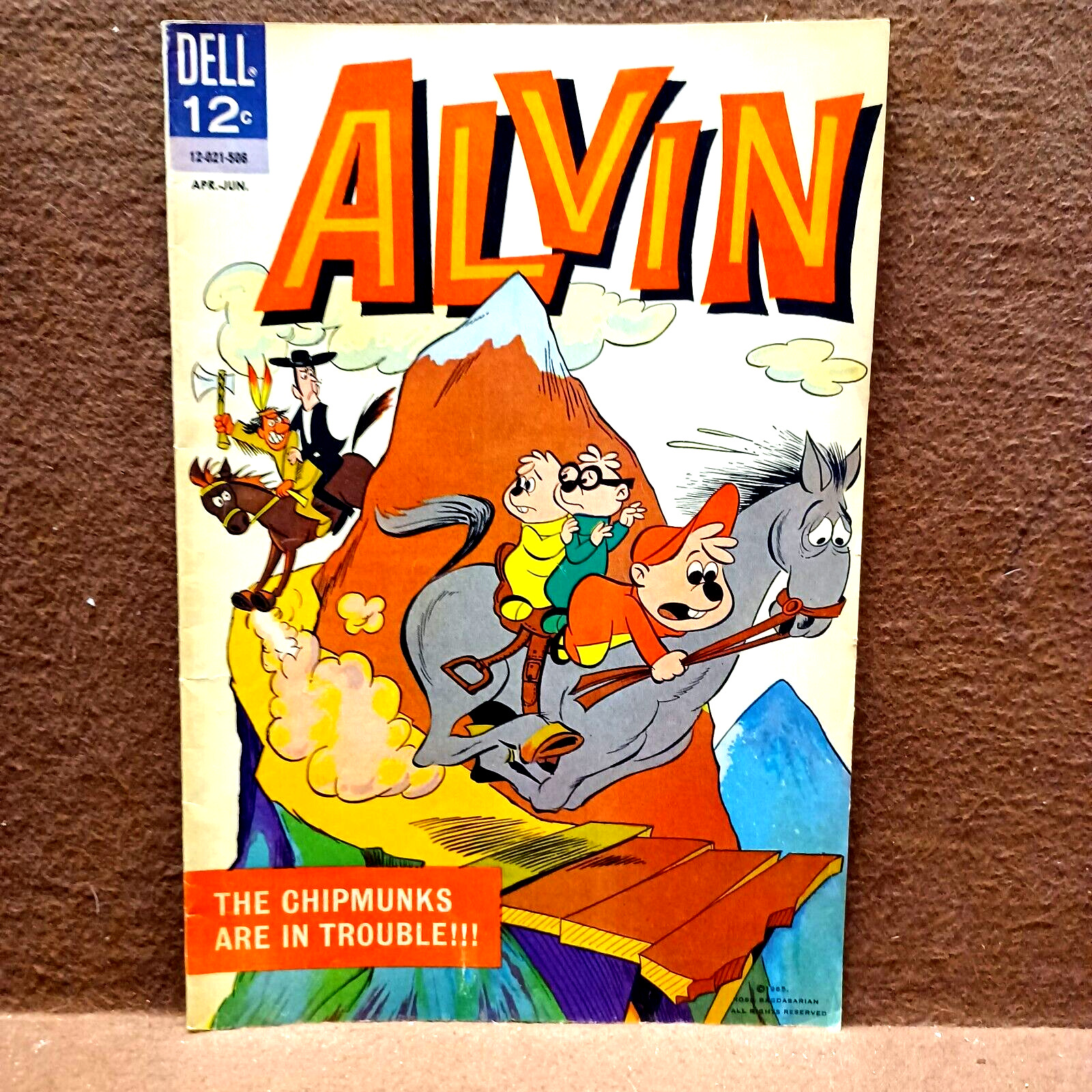 DELL ALVIN Chipmunks 1965 no 11 Apr-Jun BEATLES 12-021-506 in TROUBLE COMIC BOOK