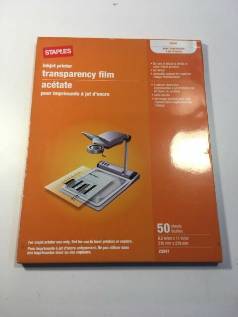 does staples print on transparency paper