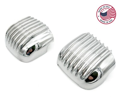 Pair Polished Finned Aluminum Drum Brake Scoops For 1939-1948 Ford