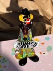 vintage hand blown murano art glass clown