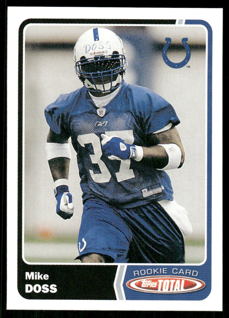 2003 Topps Total Mike Doss RC Indianapolis Colts #510