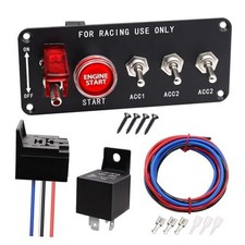 5 in 1 Ignition Switch Panel DC 12V Toggle Switch Push Start Ignition Switch