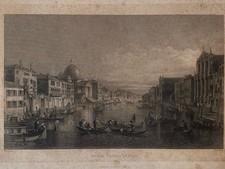 c.1830s Grand Canal Venice Engraving – Thomas Allom / George Virtue