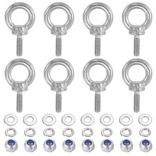 PATIKIL M3 x 9mm Lifting Shoulder Eye Bolt, 8Pcs 304 Stainless Steel x