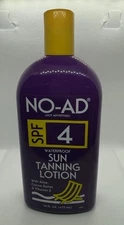 NO-AD Sunscreen SPF 4 NOS DISCONTINUED Waterproof 16 oz