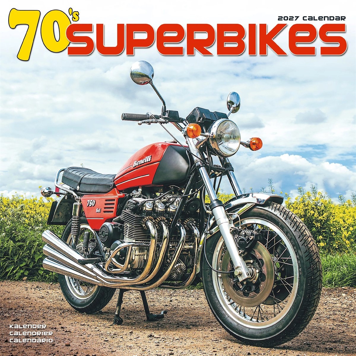 70's Superbikes Calendar 2027, Wall Calendars, Month To View, Transport, Gift