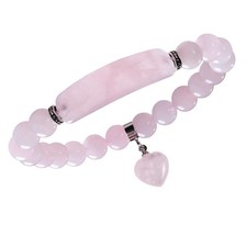 Healing Stone Bracelet 8mm Beads Chakra Crystal Energy Heart Charm Bracelet H...