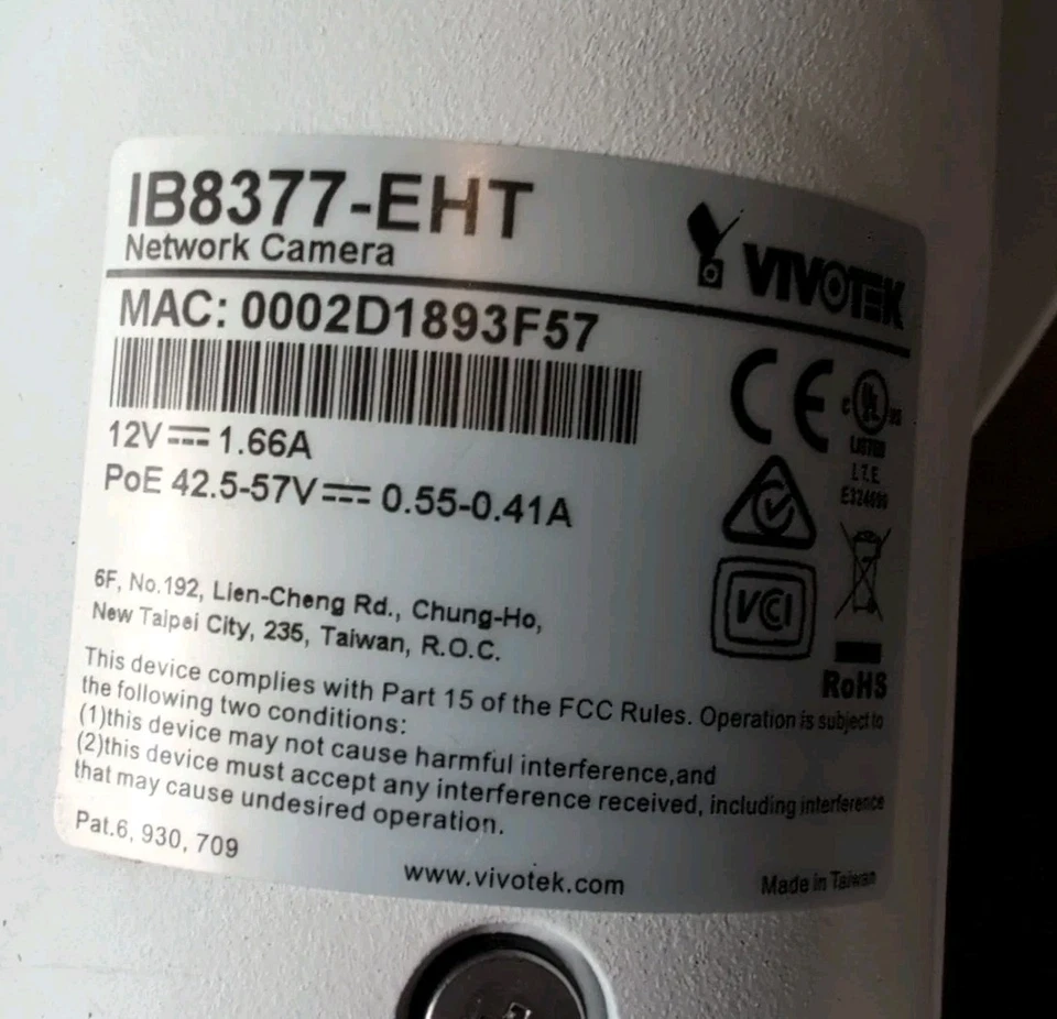 Vivotek IB8377-EHT 4MP IR Outdoor Bullet IP Security Camera 30fps at 4MP - Image 2 of 4