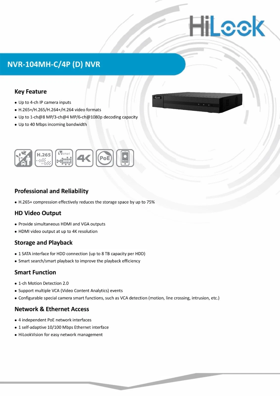 CCTV Kit 8MP 4K Hikvision HiLook PoE IP Camera System – Smart Hybrid Audio 180° - Picture 5 of 23