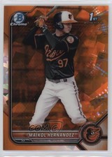 2022 Bowman Chrome Sapphire Prospects Orange 8/75 Maikol Hernandez #BCP-155 1i3j