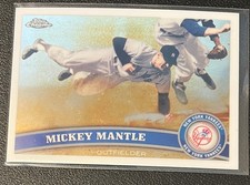 2011 Topps Chrome baseball #7 MICKEY MANTLE New York Yankees HoF A8