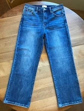 29P Petite THE FINE PRINT Jeans Cut 2267 Stretchy High Rise Straight Leg Jeans