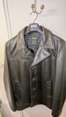 Schott NYC 564 Car Coat Pebbled Cowhide Leather Jacket Size XL | eBay