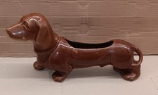 Vintage DACHSHUND Ceramic Planter, 15"