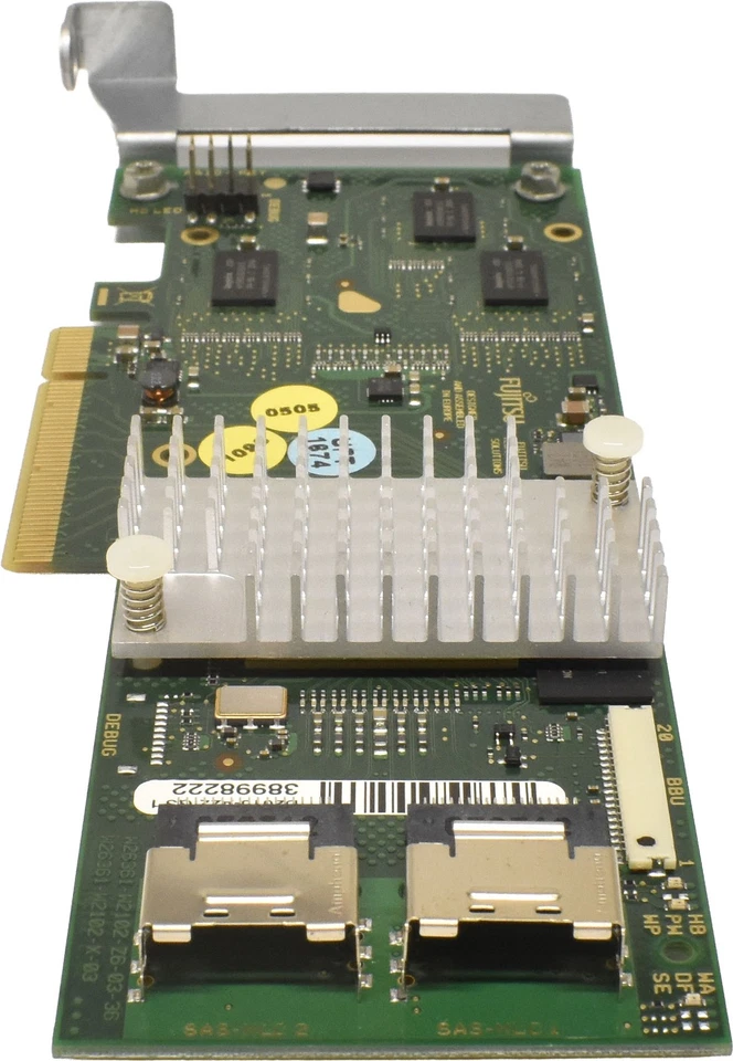 Fujitsu D2616-A22 GS1 6Gb PCle x8 SAS Raid Controller +2x SAS Kabel LP - Bild 4 von 4