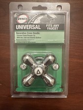DANCO UNIVERSAL DECORATIVE CROSS HANDLE FAUCET CHROME HOT/COLD BUTTONS 46006