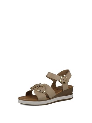 Damen Riemchensandalen hellbeige Minu Art. CH-223-A04