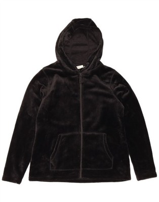 Mountain Warehouse Damen Fleecejacke mit Kapuze UK 14 Large schwarz Polyester BQ17