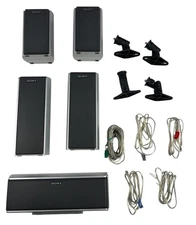 Sony Home Theater Surround Sound 5 Speaker System SS TS51 TS52 CT51 Wires Mounts