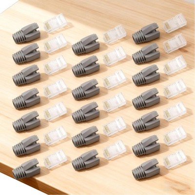 Cat5e RJ45 Stecker Kabel Netzwerkanschluss Hülle Computer Router Switch Pack