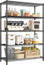 5 Tier Storage Shelves 71"H Wire Shelving Adjustable Metal Shelving,1000LBS Pant