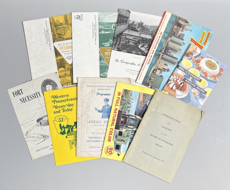 Vtg Pittsburgh PA History Booklets Lot 10 Ephemera Map Fort Necessity Programs