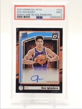 OSO IGHODARO 2024-25 OPTIC RATED ROOKIE BLACK PANDORA RC AUTO 11/25 PSA 9