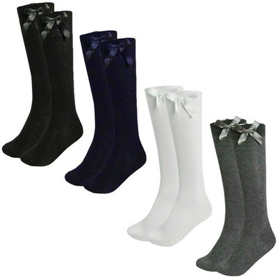 Mädchen Kniestrümpfe Schulsocken Kinder lang Baumwolle Uniform Strumpfhose Kinderstrümpfe