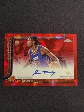 2025-26 Topps Chrome Sapphire Rasheer Fleming Rookie Auto RC Red Refractor #/5
