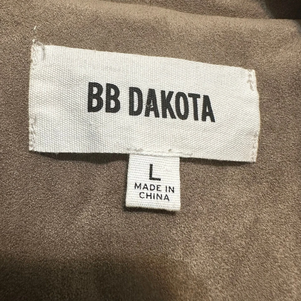 Chaqueta Moca Para Mujer BB DAKOTA Cascada Abierta Imitación Gamuza Manga Larga Grande Foto 2 de 4