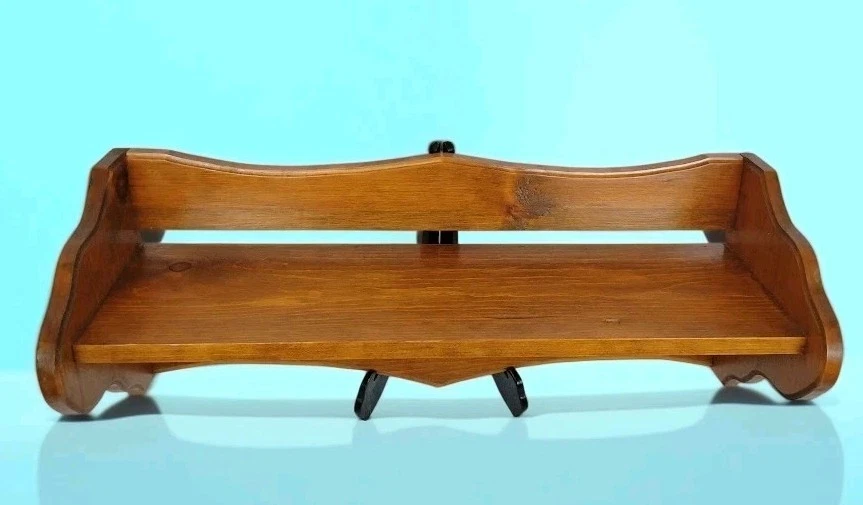 Handmade Solid Wood Wall Hanging Accent Shelf Ledge 25x9" Beveled Edges Unique