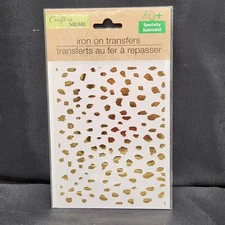 Crafter's Square Iron-On Transfer - Gold Spots Specialty New