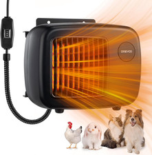600/300W Dog House Heater with Thermostat, Pet Heater with 6FT anti Chew Cord an