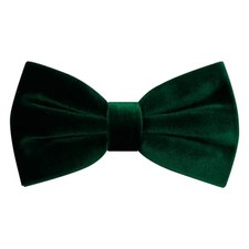 Mens Velvet Bow Tie Pre-tied Bow Ties for Men Adjustable Black Bow Dark Green