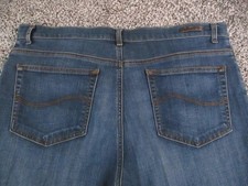 Lee Relaxed Fit Jeans Womens 36x29 Blue Medium Wash High Rise Straight Denim