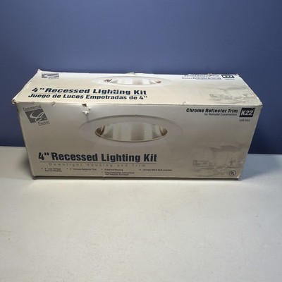 Commercial Electric 4  Recessed Lighting Kit White Prewired 409 544 K22 - New