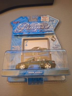 Maisto Playerz BMW 645 Ci - dark green, 2 of clubs, 1/64 diecast, 2005, MOC