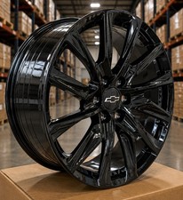 22 Black Wheels Fits Chevy Silverado 1500 Tahoe Suburban 03 - 27 Rims4
