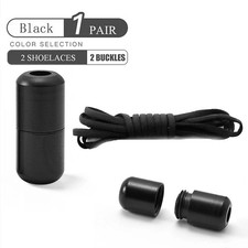 Elastic No Tie Shoelaces Quick Lazy Metal Lock Sneakers Kids Adult Shoes