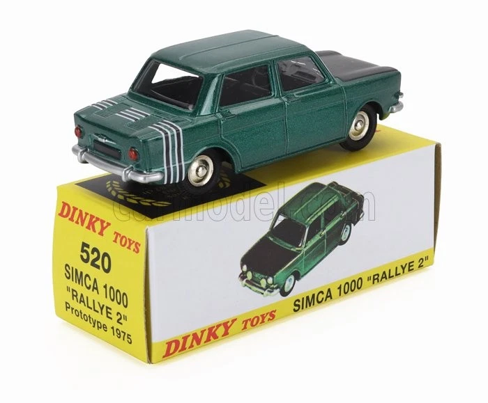MODELLINO AUTO STATICO DINKY ATLAS SIMCA 1000 RALLY2 1976 VERDE NERO SCALA 1:43 - Immagine 2 di 4
