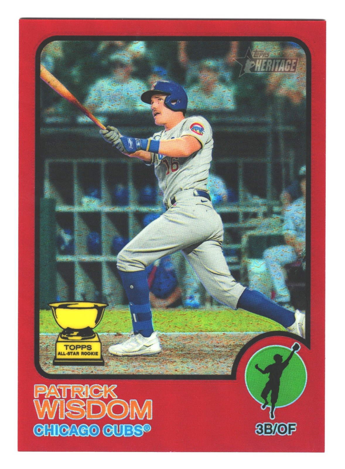 2022 Topps Heritage - Patrick Wisdom #276 Chrome Red Border Refractor /573