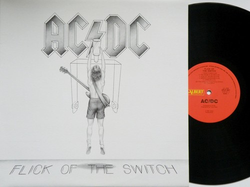 AC/DC *FLICK OF THE SWITCH* RARE AU/NZ 1987 RE-PRESS RED ALBERT 12"LP, NM/MT