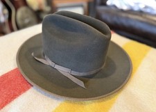 Stetson Open Road Royal Deluxe Hat Sage Green Fur Felt Size 7