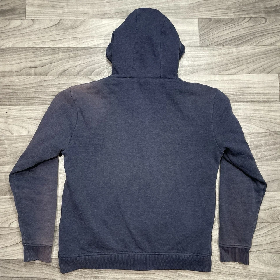 Vintage DC Shoes Full Zip Hoodie Mens L Sherpa Fleece Navy Blue Skater Grunge - Image 2 of 4