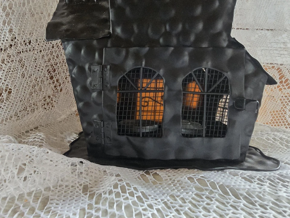 Spooky Gothic 黑色金属屋灯饰蜡烛灯万圣节装饰  — 第 3/4 张图片