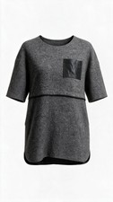 Madewell Installation Shift Dress Wool Blend Leather Piping Edgy Chic Women M