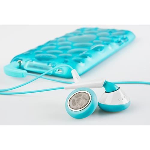 Écouteurs intra-auriculaires iSkin EarTones pour iPod Touch, iPhone et iPad - bleu/blanc - Photo 1 sur 1