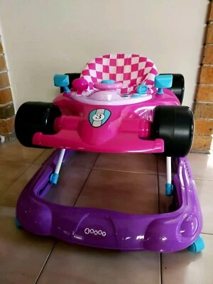 4baby racing car walker pink