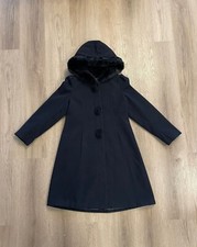 Rothschild Navy Fur Trim Hooded Coat Peacoat Girls Size 16 Winter Rosebud