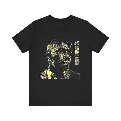 Art Blakey Graphic Print Jazz Art Crew Neck Unisex Jersey Short Sleeve Tee Shirt